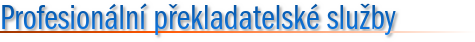 Mgr. Eva Bulínová, Profesionální překladatelské služby